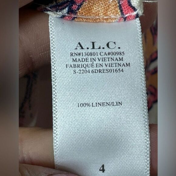 A.L.C. Salina Linen Mini Dress, size 4 - Picture 9 of 9